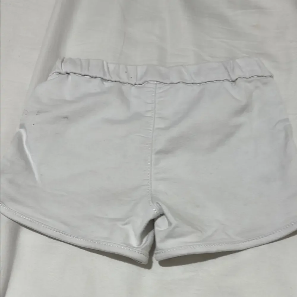 Members Mark 6/6x Denim and White Kids Shorts Set white denim sequined euc